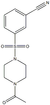 3-[(4-acetylpiperazin-1-yl)sulfonyl]benzonitrile Structure