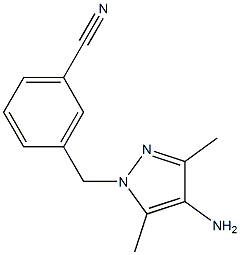 3-[(4-amino-3,5-dimethyl-1H-pyrazol-1-yl)methyl]benzonitrile Structure