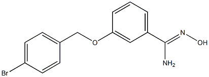 3-[(4-bromobenzyl)oxy]-N'-hydroxybenzenecarboximidamide Struktur