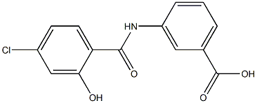 3-[(4-chloro-2-hydroxybenzene)amido]benzoic acid Structure