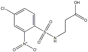 3-[(4-chloro-2-nitrobenzene)sulfonamido]propanoic acid 结构式