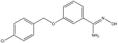 3-[(4-chlorobenzyl)oxy]-N'-hydroxybenzenecarboximidamide 结构式