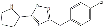 3-[(4-chlorophenyl)methyl]-5-(pyrrolidin-2-yl)-1,2,4-oxadiazole 结构式