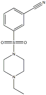 3-[(4-ethylpiperazin-1-yl)sulfonyl]benzonitrile Struktur