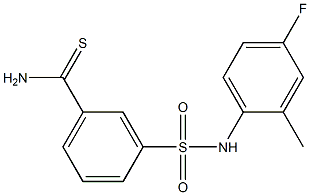 3-[(4-fluoro-2-methylphenyl)sulfamoyl]benzene-1-carbothioamide 化学構造式