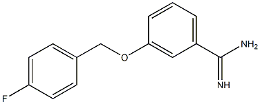 3-[(4-fluorobenzyl)oxy]benzenecarboximidamide,,结构式