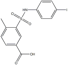 3-[(4-iodophenyl)sulfamoyl]-4-methylbenzoic acid Structure