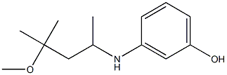 3-[(4-methoxy-4-methylpentan-2-yl)amino]phenol Structure