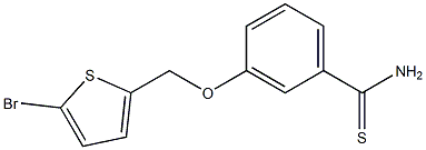 3-[(5-bromothien-2-yl)methoxy]benzenecarbothioamide Struktur