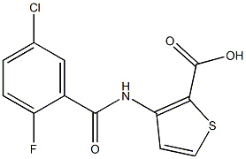 3-[(5-chloro-2-fluorobenzene)amido]thiophene-2-carboxylic acid 结构式