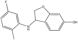 3-[(5-fluoro-2-methylphenyl)amino]-2,3-dihydro-1-benzofuran-6-ol Structure