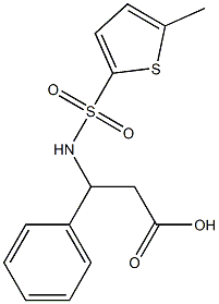 3-[(5-methylthiophene-2-)sulfonamido]-3-phenylpropanoic acid Structure