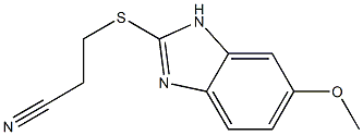 3-[(6-methoxy-1H-1,3-benzodiazol-2-yl)sulfanyl]propanenitrile 化学構造式