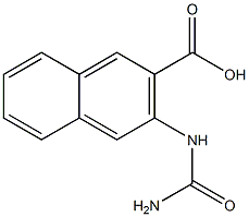 3-[(aminocarbonyl)amino]-2-naphthoic acid,,结构式