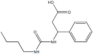 3-[(butylcarbamoyl)amino]-3-phenylpropanoic acid 结构式