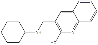 3-[(cyclohexylamino)methyl]quinolin-2-ol,,结构式