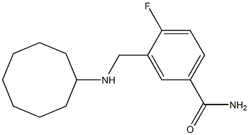 3-[(cyclooctylamino)methyl]-4-fluorobenzamide Struktur