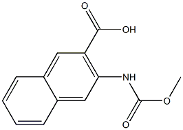 3-[(methoxycarbonyl)amino]naphthalene-2-carboxylic acid Struktur