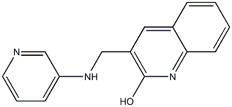 3-[(pyridin-3-ylamino)methyl]quinolin-2-ol 结构式