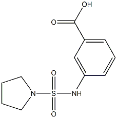 3-[(pyrrolidine-1-sulfonyl)amino]benzoic acid 结构式