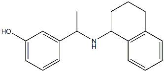 3-[1-(1,2,3,4-tetrahydronaphthalen-1-ylamino)ethyl]phenol 化学構造式