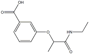 3-[1-(ethylcarbamoyl)ethoxy]benzoic acid Struktur