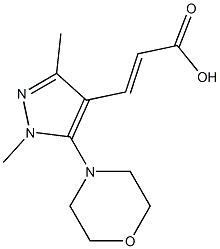 3-[1,3-dimethyl-5-(morpholin-4-yl)-1H-pyrazol-4-yl]prop-2-enoic acid Structure