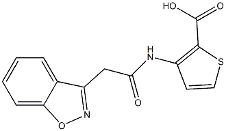 3-[2-(1,2-benzoxazol-3-yl)acetamido]thiophene-2-carboxylic acid 化学構造式