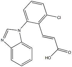 3-[2-(1H-1,3-benzodiazol-1-yl)-6-chlorophenyl]prop-2-enoic acid,,结构式