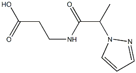 3-[2-(1H-pyrazol-1-yl)propanamido]propanoic acid,,结构式