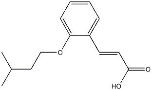 3-[2-(3-methylbutoxy)phenyl]prop-2-enoic acid,,结构式