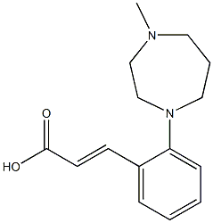 3-[2-(4-methyl-1,4-diazepan-1-yl)phenyl]prop-2-enoic acid 化学構造式