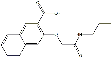 3-[2-(allylamino)-2-oxoethoxy]-2-naphthoic acid 化学構造式