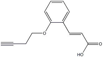 3-[2-(but-3-yn-1-yloxy)phenyl]prop-2-enoic acid,,结构式