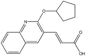 3-[2-(cyclopentyloxy)quinolin-3-yl]prop-2-enoic acid,,结构式