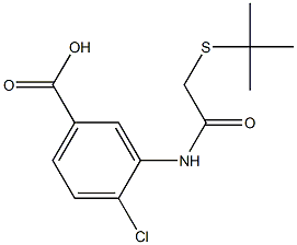 3-[2-(tert-butylsulfanyl)acetamido]-4-chlorobenzoic acid,,结构式