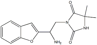 3-[2-amino-2-(1-benzofuran-2-yl)ethyl]-5,5-dimethylimidazolidine-2,4-dione|