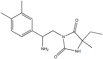 3-[2-amino-2-(3,4-dimethylphenyl)ethyl]-5-ethyl-5-methylimidazolidine-2,4-dione|