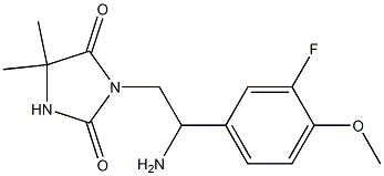 3-[2-amino-2-(3-fluoro-4-methoxyphenyl)ethyl]-5,5-dimethylimidazolidine-2,4-dione|