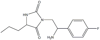 3-[2-amino-2-(4-fluorophenyl)ethyl]-5-propylimidazolidine-2,4-dione,,结构式