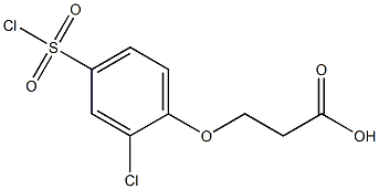 3-[2-chloro-4-(chlorosulfonyl)phenoxy]propanoic acid,,结构式