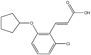 3-[2-chloro-6-(cyclopentyloxy)phenyl]prop-2-enoic acid Struktur