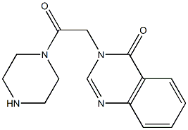 3-[2-oxo-2-(piperazin-1-yl)ethyl]-3,4-dihydroquinazolin-4-one 结构式