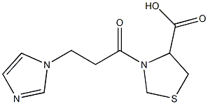 3-[3-(1H-imidazol-1-yl)propanoyl]-1,3-thiazolidine-4-carboxylic acid 结构式