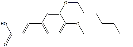 3-[3-(heptyloxy)-4-methoxyphenyl]prop-2-enoic acid,,结构式