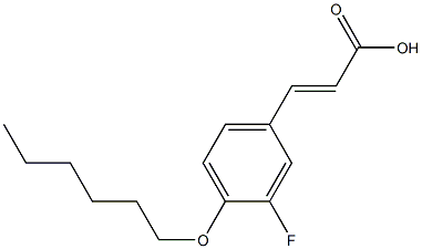 3-[3-fluoro-4-(hexyloxy)phenyl]prop-2-enoic acid Structure