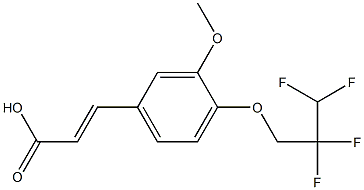 3-[3-methoxy-4-(2,2,3,3-tetrafluoropropoxy)phenyl]prop-2-enoic acid 结构式