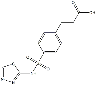3-[4-(1,3,4-thiadiazol-2-ylsulfamoyl)phenyl]prop-2-enoic acid Structure