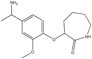 3-[4-(1-aminoethyl)-2-methoxyphenoxy]azepan-2-one Struktur