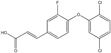 3-[4-(2,5-dichlorophenoxy)-3-fluorophenyl]prop-2-enoic acid,,结构式
